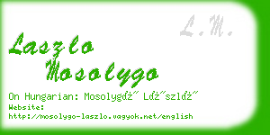 laszlo mosolygo business card